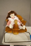 Antique Potty Training seat & Doll
