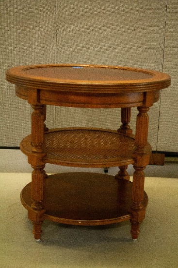 Round Top End Table with Drawer