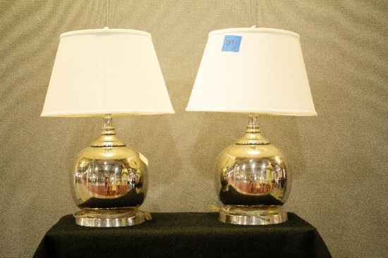 Pair of Silver Lamps