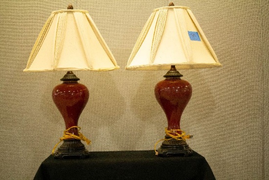Pair of Red Lamps