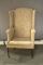 Period Wing Back Chair with Brass Casters