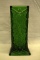 Green Pressed Glass Vase