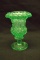 Green sandwich Glass Vase