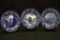 3 Wedgwood Painted Plates