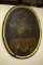 Antique Oval Wood Framed Oil On Canvas Painting