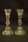 Pair of Pressed Glass Candle Sticks