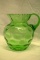 Green Moon Dot Pitcher with Fluted Top