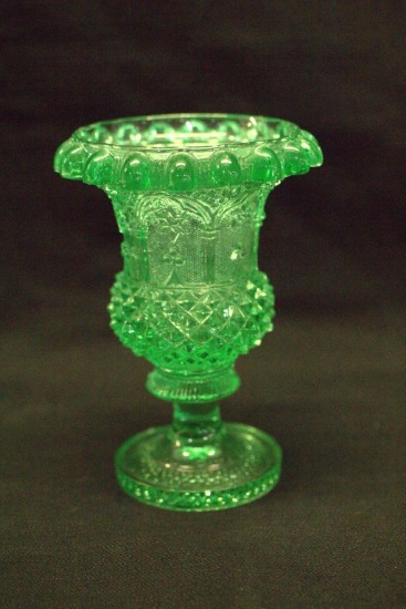 Green sandwich Glass Vase