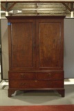 Early 19th Century 2 Piece Mahogany Linen Press