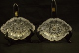 2 Pressed Glass Dishes