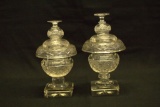 2 Cut Glass Candy Dishes