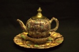 Tea Pot, Bowl, & Plate