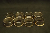 8 Silver Plated Napkin Rings