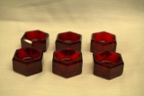 6 Ruby Glass Salts