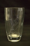 Etched Crystal Vase