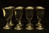 8 S Kirk & Son Sterling Silver Wine Goblets