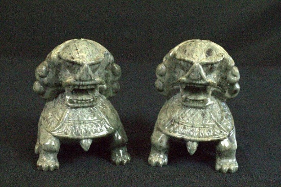 Pair of Stone Foo Dogs