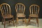3 Bentwood Plank Bottom Chairs