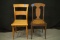 2 Single Cane Bottom Chairs