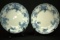 2 Flow Blue Glenmere Alfred Meakin Plates
