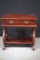 Single Drawer Cherry Finish Lyre Harp Table