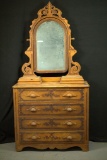 Cottage Pine Dresser With Mirror