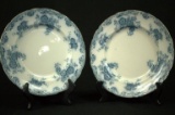 2 Flow Blue Glenmere Alfred Meakin Plates