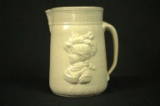 Antique Colonial Pattern Crock Pitcher