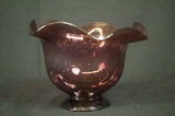 Fluted Purple Glass Bowl