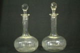 Pair of Glass Decanters