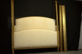 King Size Poster Bed With Upholstered Head & Footboard