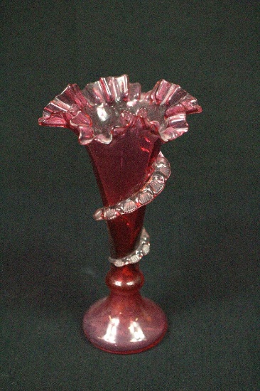 Ruby Art Glass Vase