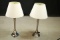 Pair of Silver Colored Lamps