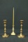 3 Brass Candlesticks