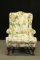 Floral Print Wing Back Chair