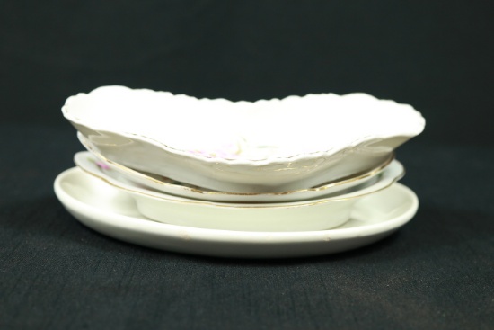 4 Porcelain Bone Dishes