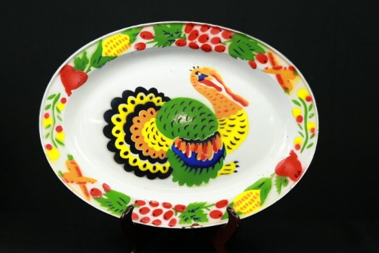 Enamelware Turkey Plate