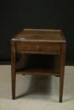 Walnut Inlay End Table