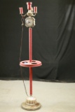 Metal Pole Lamp With Clock