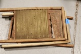 2 Metal Wash Boards, 1 Brass Wash Board