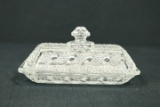 Pressed Glass Butter Dish