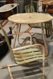 3 Metal Chairs & Table