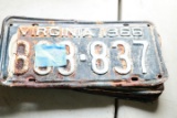 5 VA 1966 License Plates