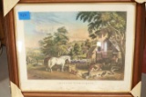 5 American Farm Scene Prints