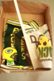 Box of Green Bay Packers Items