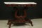 Marble Top Lyre Harp Table