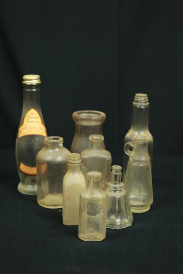 9 Assorted Glass Bottles