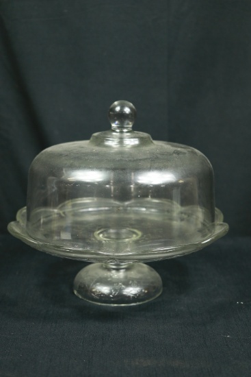 Covered Glass Cake Stand
