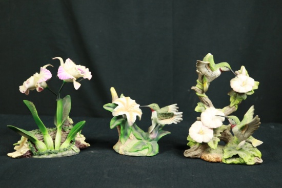 3 Hummingbirf Figurines