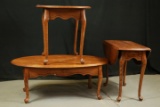 Oak Coffee Table, end Table, Drop Leaf Table